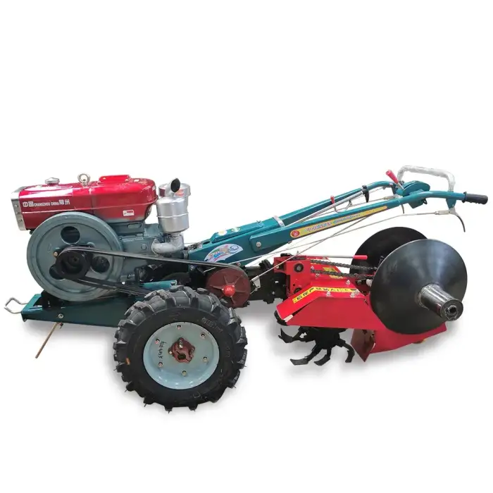 Diesel Walk Behind Ridger Tractor Two Wheel Walking Tractor Mini Hand Tractor Ditching Machine