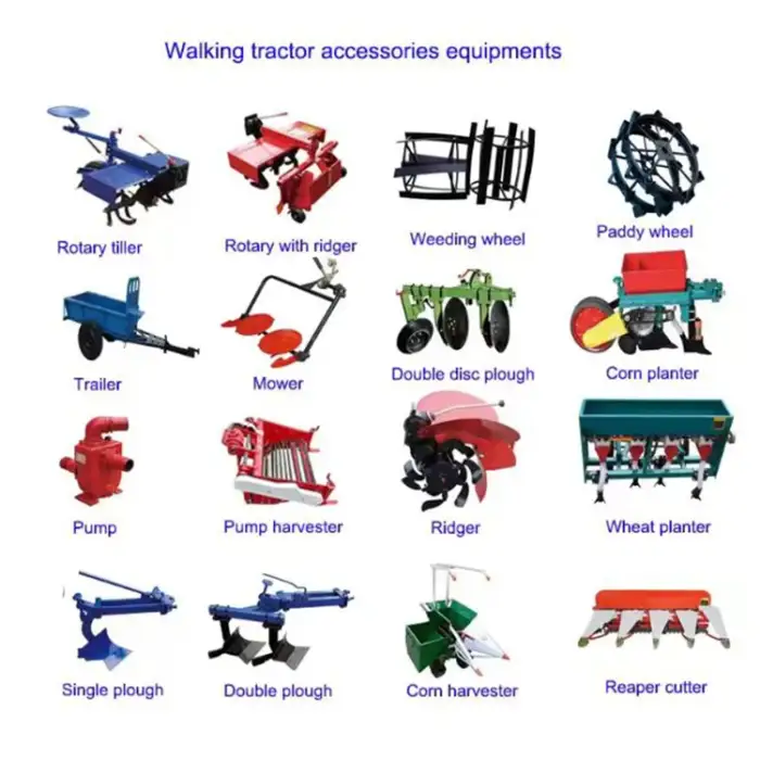 Agricultural Machine Diesel Engine Mini Walking Tractor Cultivator Rotary/ Mini Power Tiller Hand Walking Tractor