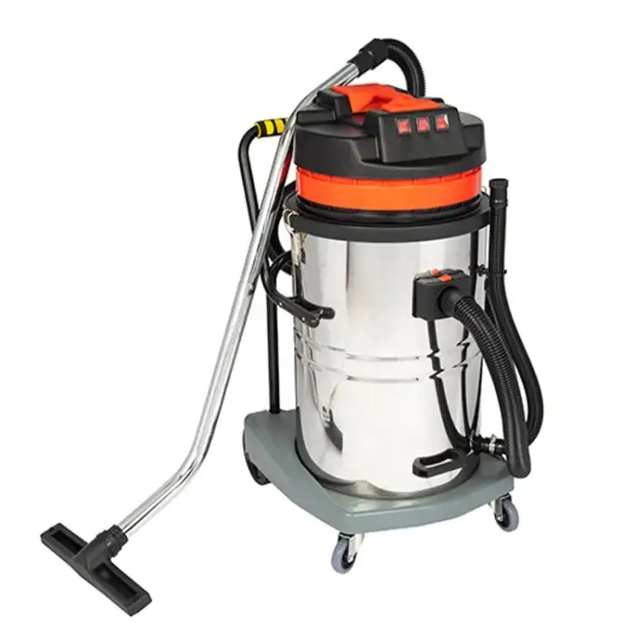 High Quality 4500W Wet and Dry Vacuum Cleaner Heavy Power Large Capacity filtration cyclone Industrial vacuum cleaner with wheel