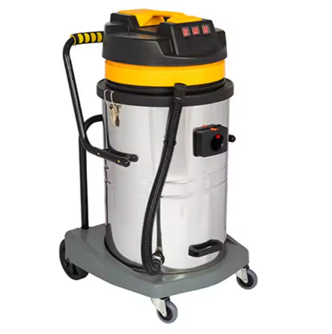 High Quality 4500W Wet and Dry Vacuum Cleaner Heavy Power Large Capacity filtration cyclone Industrial vacuum cleaner with wheel