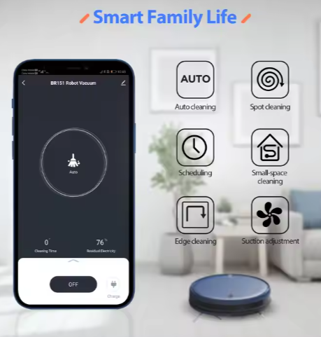 Smart Floor Cleaning Robot Vacuum Cleaner For Efficient Home Cleaning