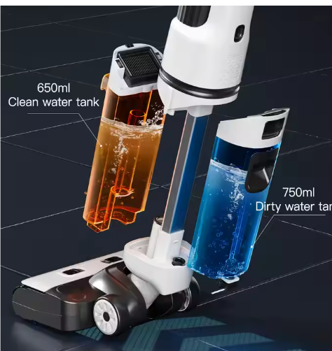 Wet And Dry Cordless Vacuum Cleaner Handheld Washing Vertical Floor Care Device