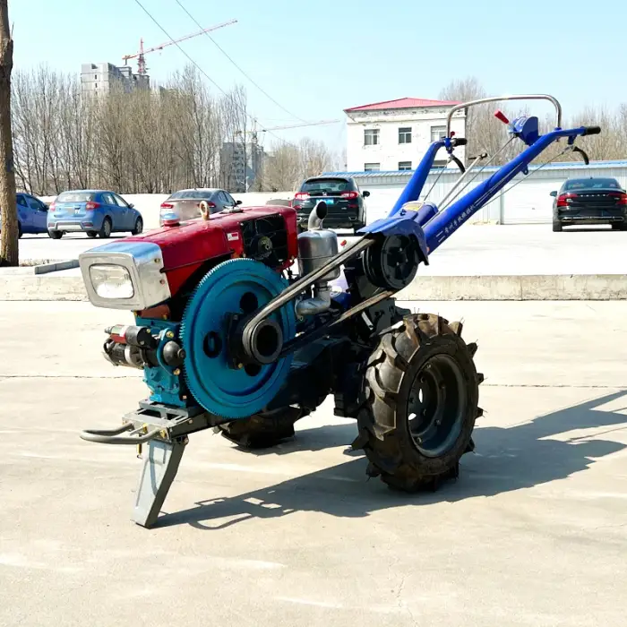 Agricultural Walking Tractor 12Hp Two Wheeled Tractor With Towing Box Rotary Tillage