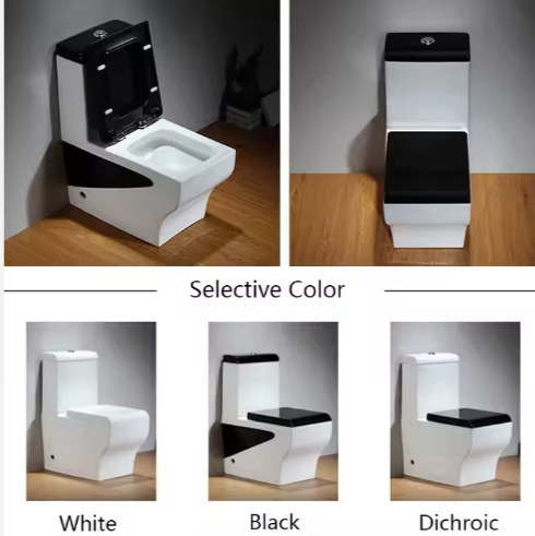 Luxury Ceramic Black Bathroom WC Toilet Porcelain Bathroom Sanitary Ware Toilets