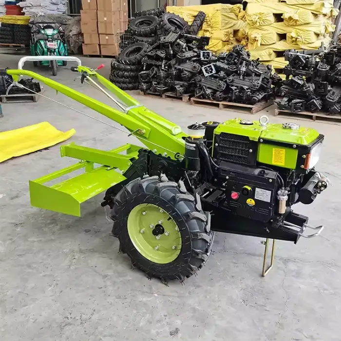 Factory Agricultural Walking Tractor 8 HP 12 HP 15 HP 20 HP 22 HP Two Wheeled Farm Tractor Mini Garden Tractors