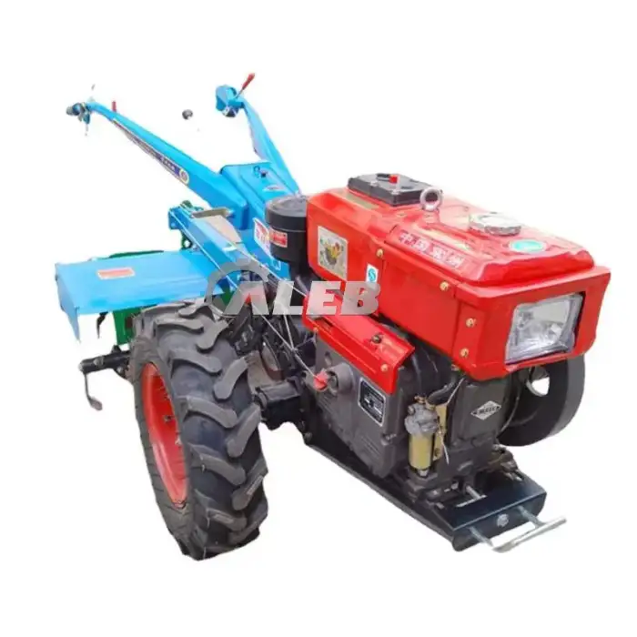 Full Automatic Mulching Garden Tractor Diesel Walk-Behind Tractor Two Wheel Tractor