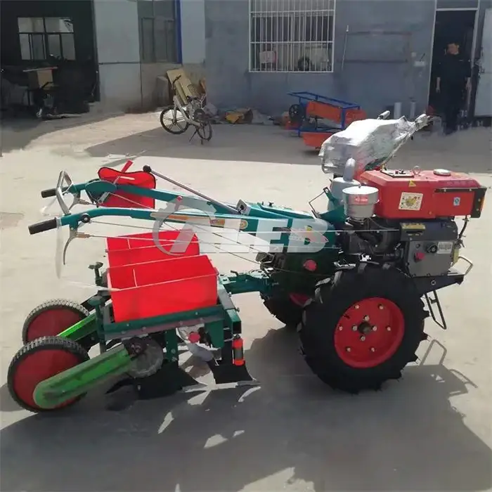 Full Automatic Mulching Garden Tractor Diesel Walk-Behind Tractor Two Wheel Tractor