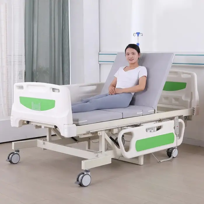 Medical electric multifunctional nursing patient turn over medical care stand up rehabilitation training standing hospital beds