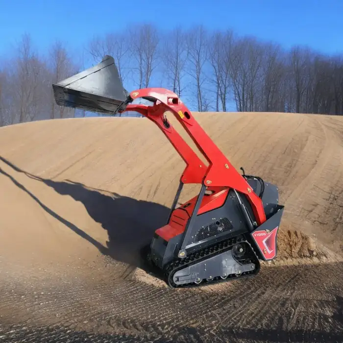 Diesel EPA Mini Skid Steer Tractor Forest Farm Machinery Walk Behind Skid-Steer Loader with Attachment