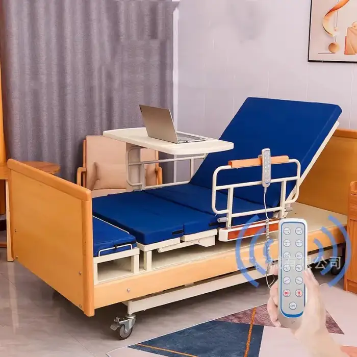 Electric Disabled Elderly Hospital bed Home Care Multi-function Smart Electric Rotating Patient Nursing Bed