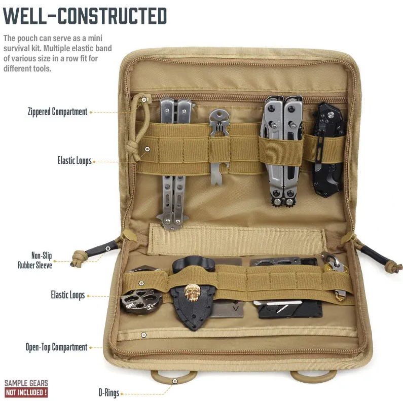 Laser Cutting Multifunction Medical Modular Pouch Tactical Map Tool Tactical Accessory Bag For Backpack Vest