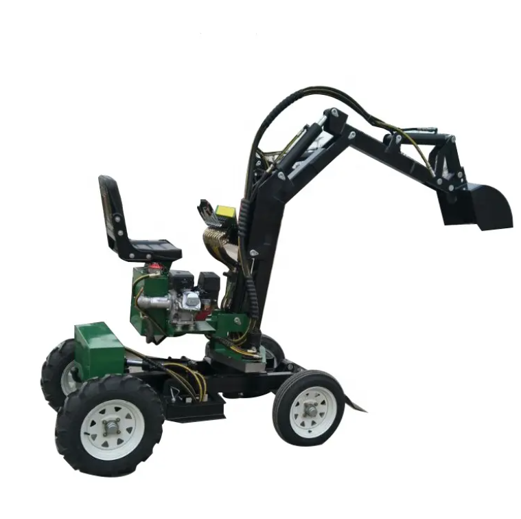 International Mini Small Garden Orchard Four Wheel Walking Behind Loader Digger Tractor