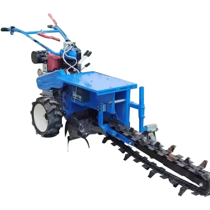 Walk Behind Agricultural Rotary Tiller Small Self Propelled Tractor Lightweight Trenchers