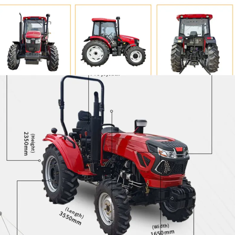 4-10/6-12 New Style HP 15 2WD Mini Tractor 4 Wheel Walking For Simple Farming Work All Walk-Behind Tractor Attachments Can Be Used