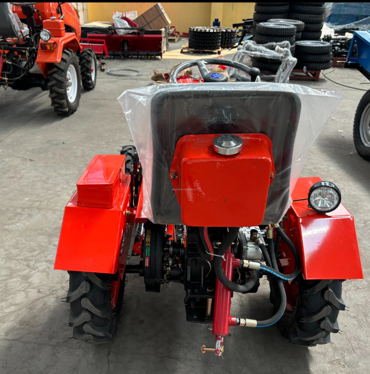 4-10/6-12 New Style HP 15 2WD Mini Tractor 4 Wheel Walking For Simple Farming Work All Walk-Behind Tractor Attachments Can Be Used