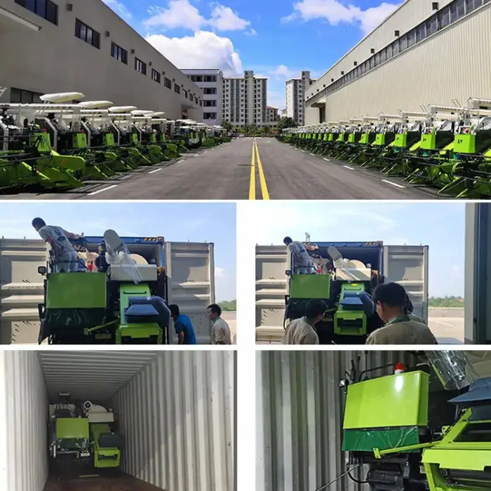 Self Propelled 2 Line Walk Behind  Tractor Maize Combine Harvester For Corn And Rice For Tractor Farm