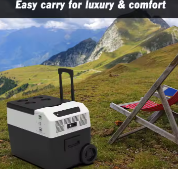 FROZEN CE Approval dc Car Fridge dc Compressor 12v 24V Camping Portable Freezer  Battery Powered Camping Solar Refrigerator