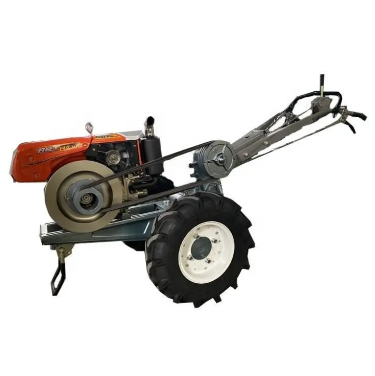 2 Wheels Hand Walking Tractor Small Multipurpose Farming Hand Tractors For Agriculture Machinery Plough Rotary