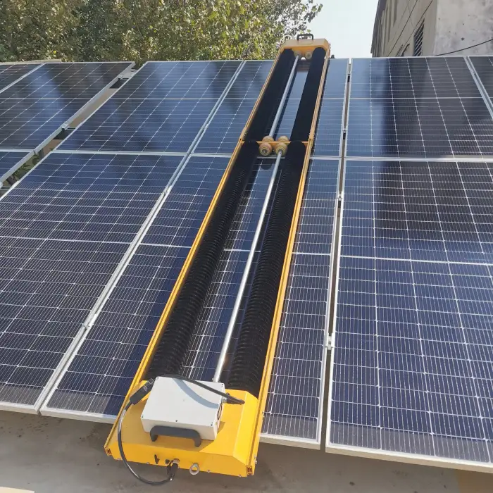 Automatic Solar Panel Cleaning Brush Panel Cleaning Robot Machine For Solar Panel