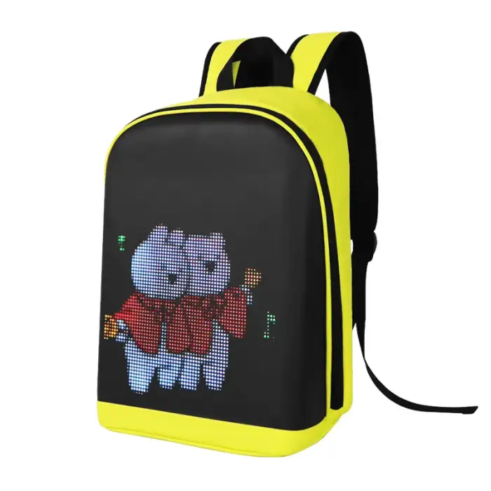 Custom Design Waterproof LED Screen Backpack Bag Zipper Closure Smart Digital Bag for Promotion