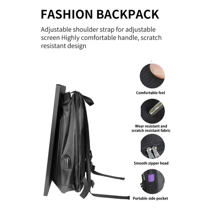 4G Support Advertising Backpack Human Walking LCD Display with Battery Power Digital Signage Billboard Backpack