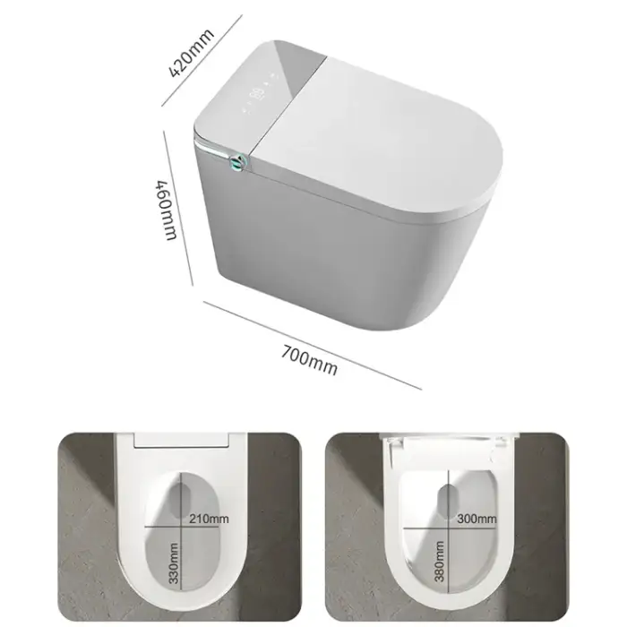 Digital Display Smart Toilet Freestanding Tankless Smart Wc Automatic Flush Smart Toilet Bidet