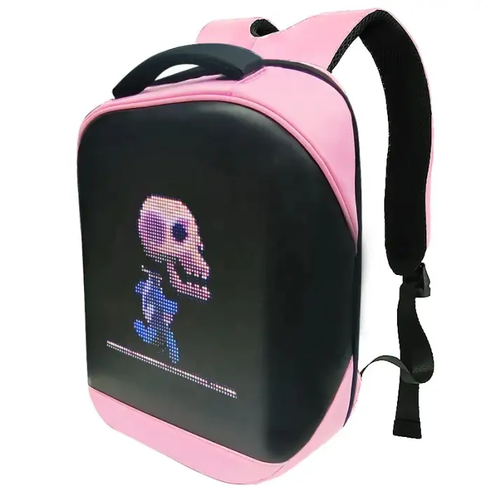 Digital LED Backpack with Movable Billboard Advertising Light Box Casual Sports Motorcycle Walking Advertisements