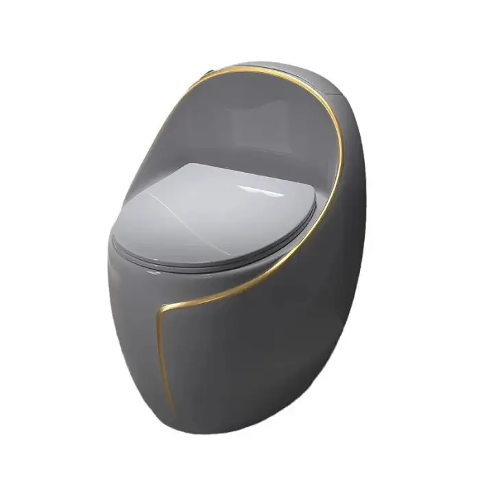 Egg Shape Toilet One Piece Ceramic Toilet  Siphon Toilet