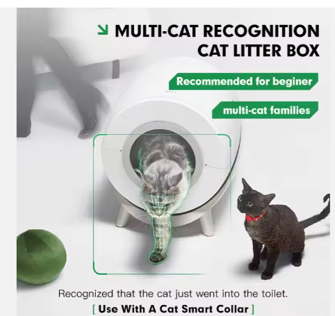 Automatic Cat Litter Box Large Self Cleaning Smart Cat Box with APP Remote Control