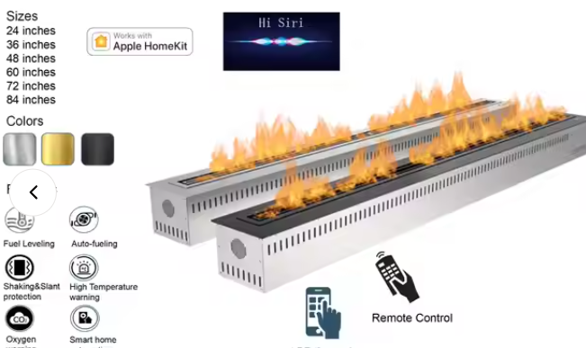 Smart Slim Fireplace Inserts Electric Bio Ethanol Heater Fireplace