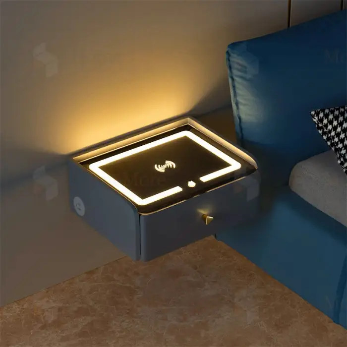 MultifunctionalBedside Table Bedroom Smart Bedside Table with Wireless Charging