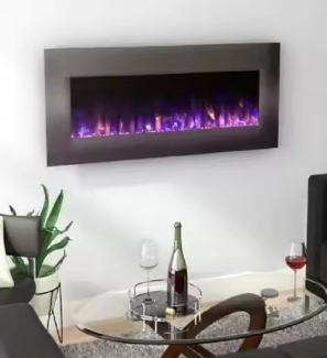 Wholesale Multi flame 45"Smart Wall Mount Recessed Home Heater with APP Control Electric Fireplace