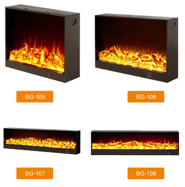 Electric Fireplace 3D Simulation Fire Electric Fireplace Heater Wall Hanging Insert Burner Artificial LED Flame Decoration