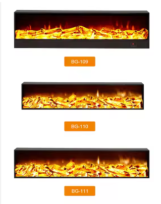 Electric Fireplace 3D Simulation Fire Electric Fireplace Heater Wall Hanging Insert Burner Artificial LED Flame Decoration