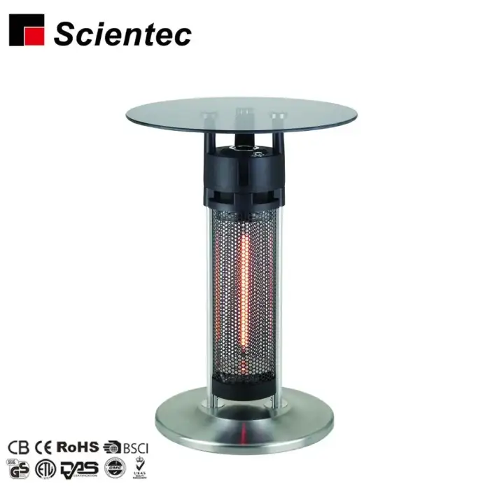 1400W Ip44 Infrared Outdoor Heating Table Electric Carbon Fiber Radiant Space Heater