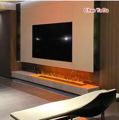 Smart water Vapor Fireplace with touchable Flame