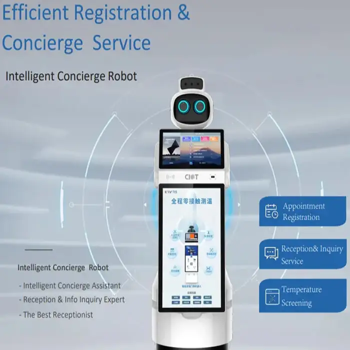 Intelligent Reception Consultation Service Robot Artificial Intelligent Robot Facial Recognition for Hotel Hospital Bank