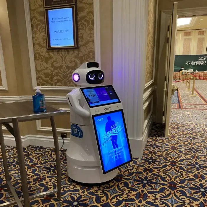 Intelligent Reception Consultation Service Robot Artificial Intelligent Robot Facial Recognition for Hotel Hospital Bank