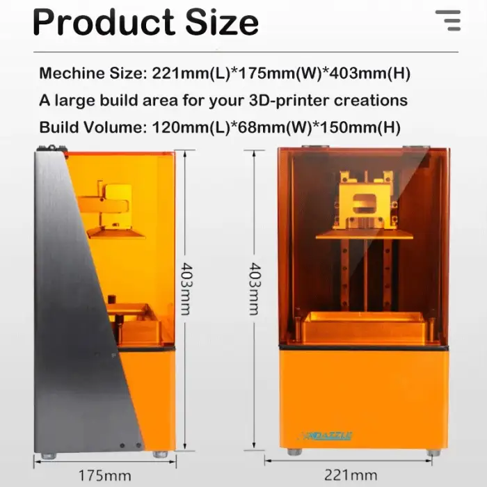 7-inch Touch Screen DLP Smart DIY Dental 3D Printer UV Resin For Jewelry