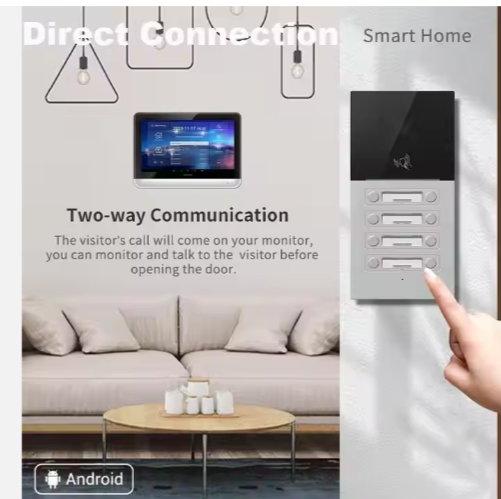 Multi Apartment Intercom IP65 Flush Mounted Tuya Smart App Building Video Portero