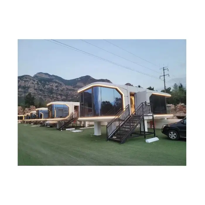 Space Capsule House Smart Camping Mobile Homes House With Voice Control Curtain Smart House Mobile Home casa inteligente