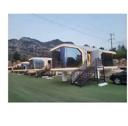 Space Capsule House Smart Camping Mobile Homes House With Voice Control Curtain Smart House Mobile Home casa inteligente