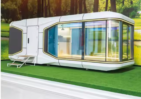 Space Capsule House Whole Readymade Smart Mini Camping Mobile Homes House With Voice Control Curtain Smart House Mobile Home