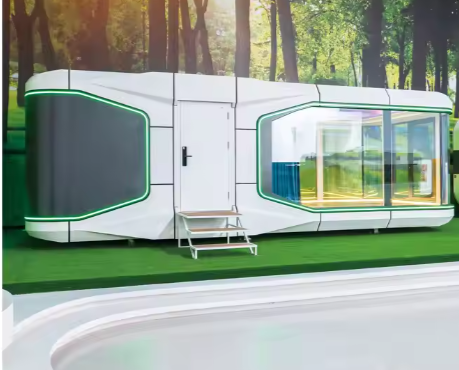 Space Capsule House Whole Readymade Smart Mini Camping Mobile Homes House With Voice Control Curtain Smart House Mobile Home