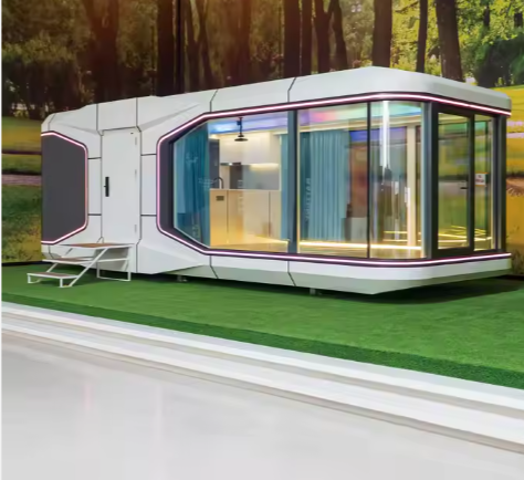 Space Capsule House Whole Readymade Smart Mini Camping Mobile Homes House With Voice Control Curtain Smart House Mobile Home