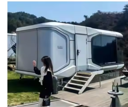 Space Capsule House Whole Readymade Smart Mini Camping Mobile Homes House With Voice Control Curtain Smart House Mobile Home