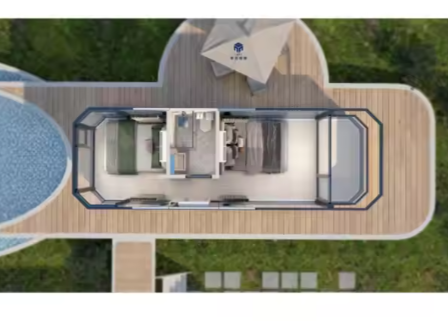 Space Capsule House Whole Ready made Smart Camping Mobile Homes House With Voice Control Curtain Smart House Mobile Home