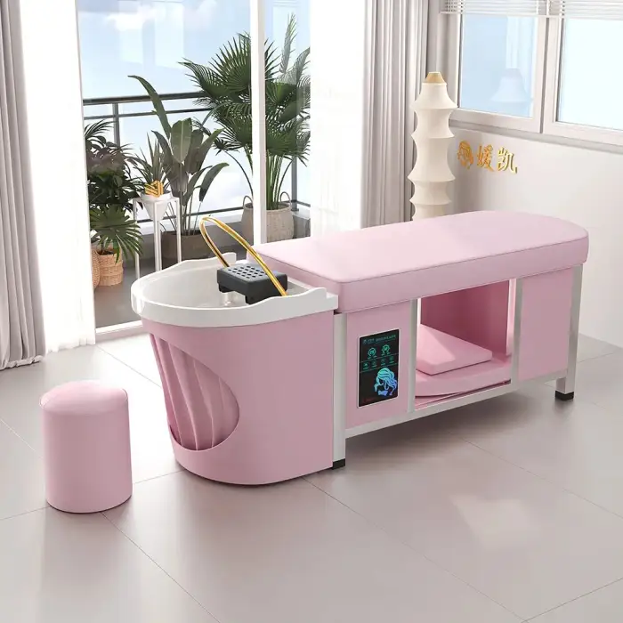 Luxury Pink Thai-style shampoo bed beauty salon special intelligent water cycle steam physiotherapy beauty bed