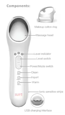 3 In 1 Multi-Functional Facial Galvanic Spa Beauty Instrument Mini Microcurrent Massage Device For Summer