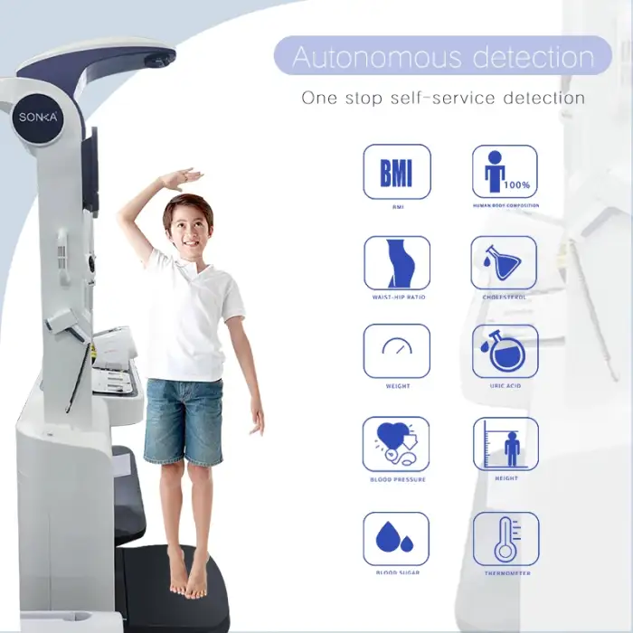 Efficient Physical Examination Smart Health Checkup Kiosk Medical Diagnostic Equipment Telemedicine Kiosk